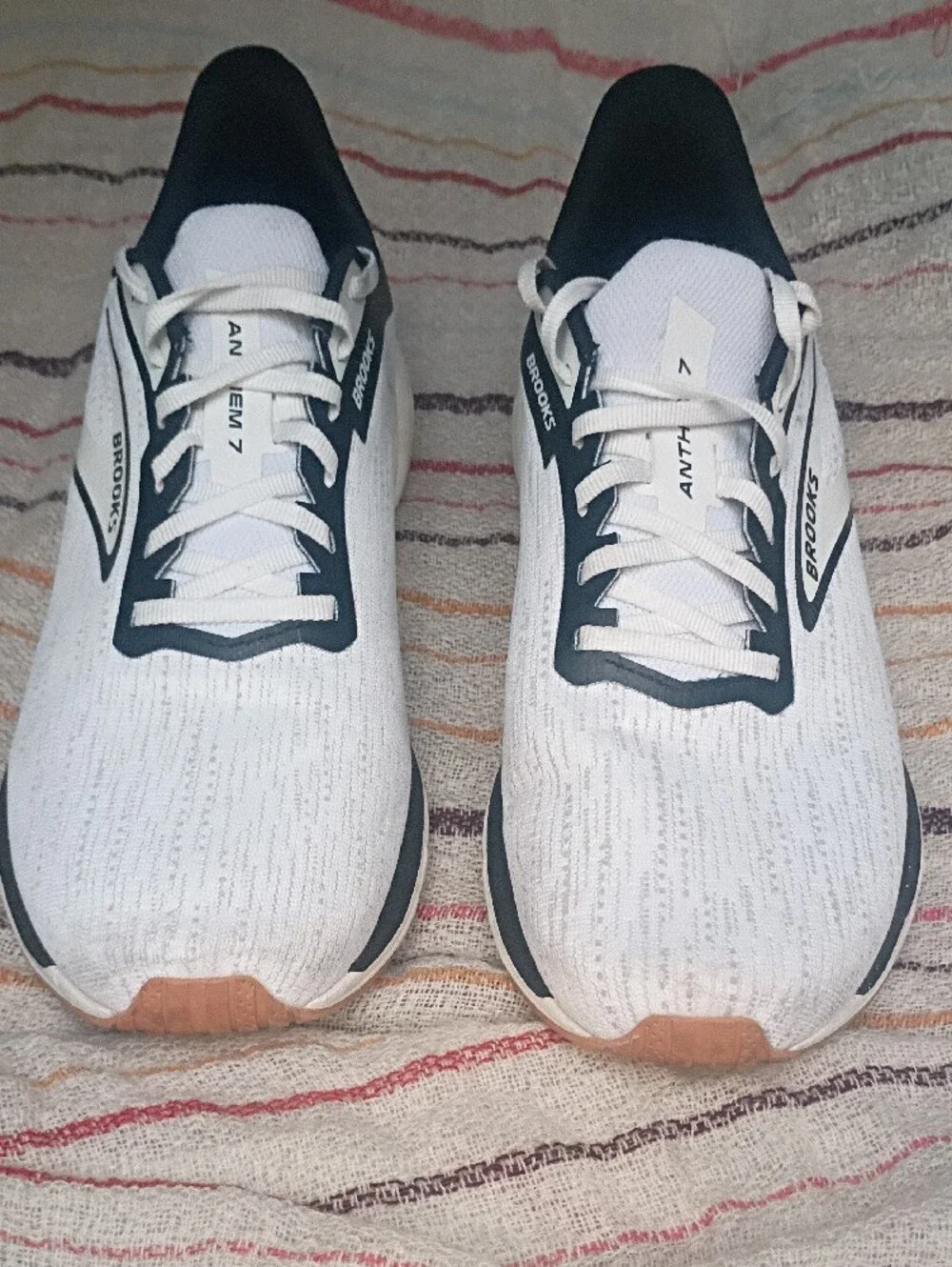 Brooks White and Black Men’s Athletic Running Shoes